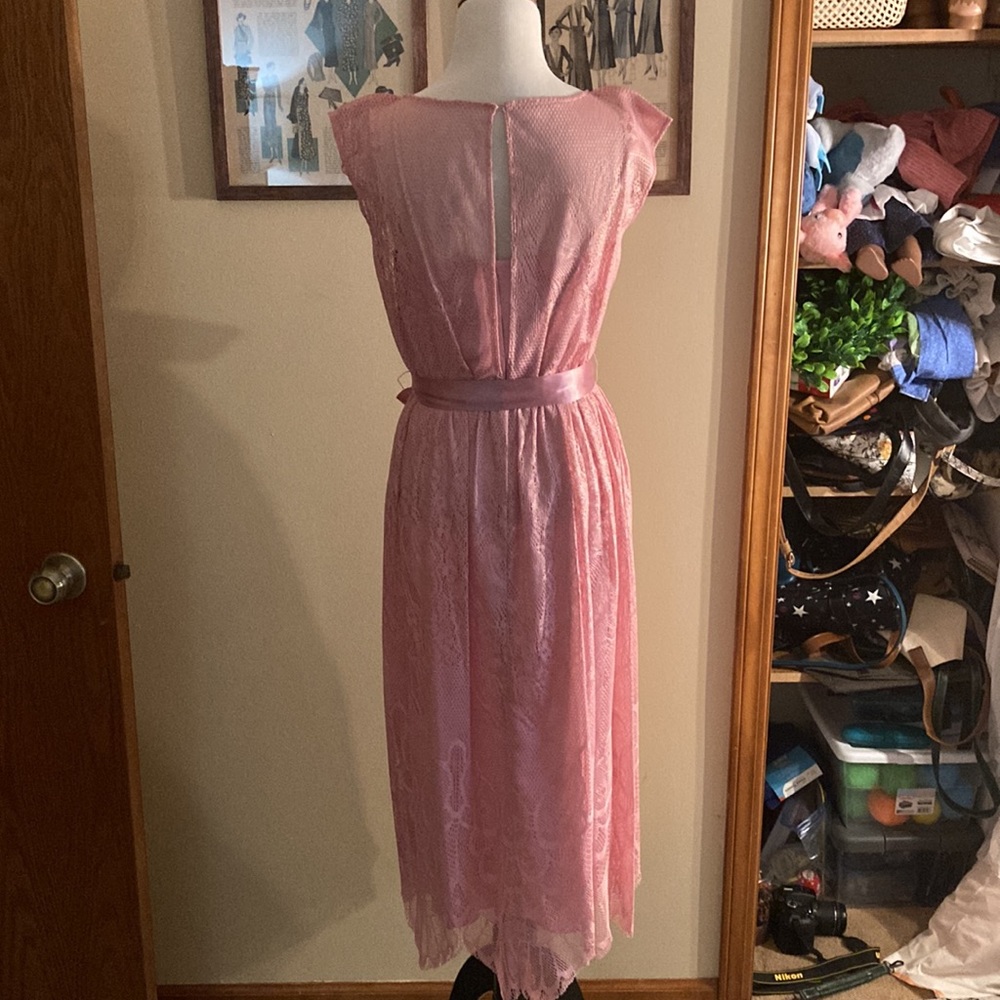 Vintage lavender pink JC Penny dress 9/10 petite - Picture 6 of 7